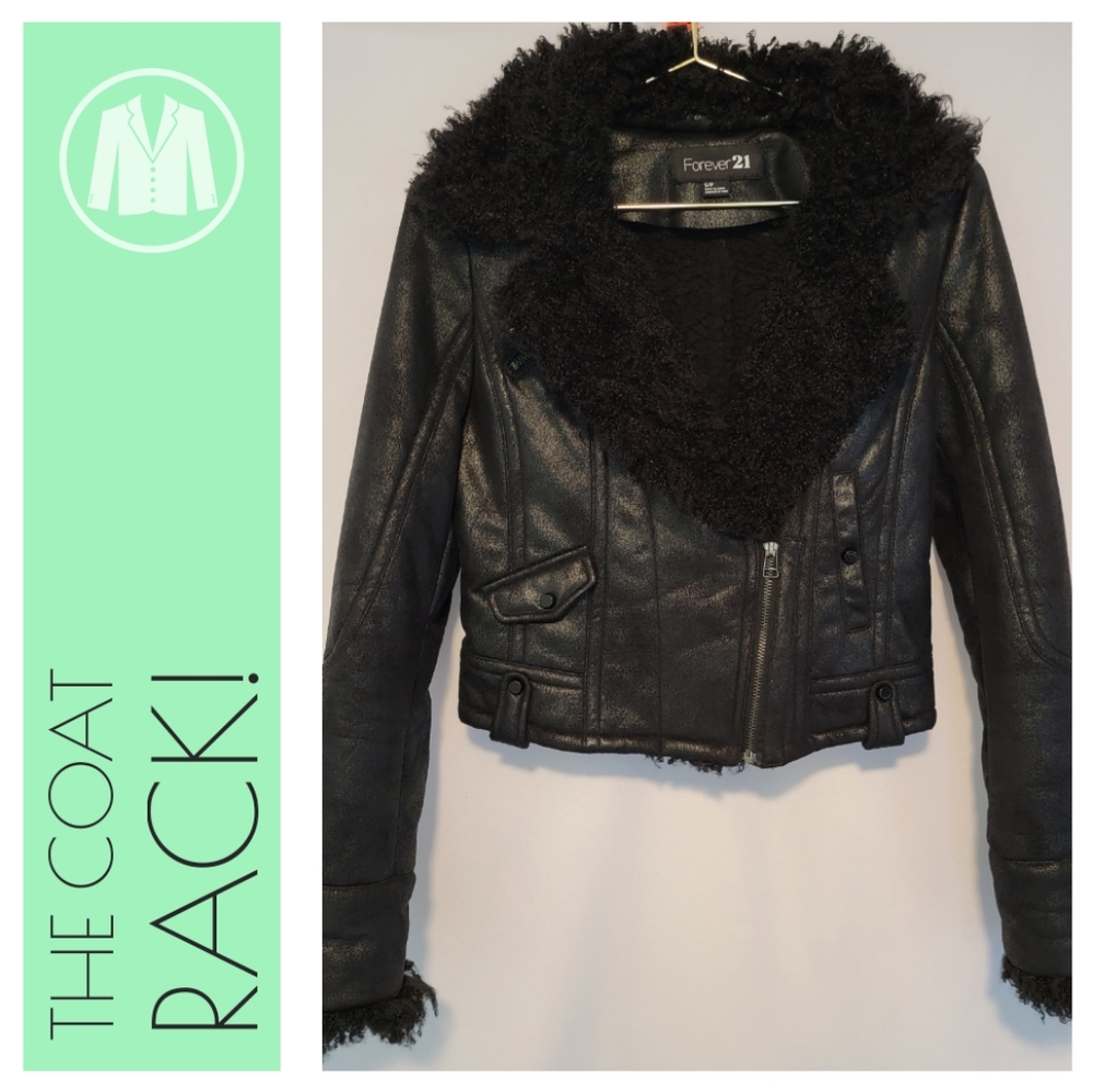 Cozy biker jacket. Small. GU.